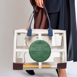 Tory Burch Ella Clear Quadrant Tote